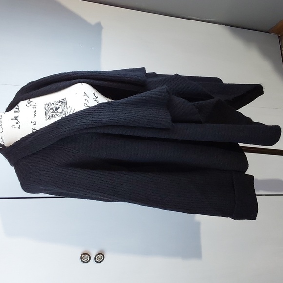 Nine West- Womens Black Super Soft Drapey Open Ribbed Texture Cardigan Sz.XXL - Picture 4 of 8